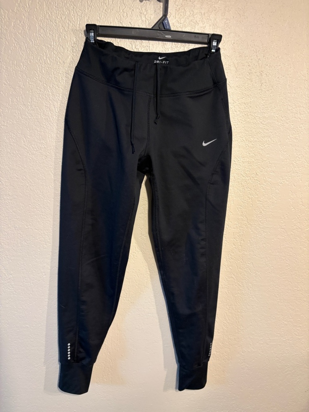 Nike Black Dri-FIT Running Joggers pants exercise small black